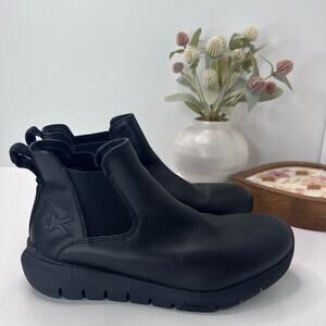 Kuru Flex Astra Arch Support Leather Comfort Boot Jet Black Women 10M Tried On